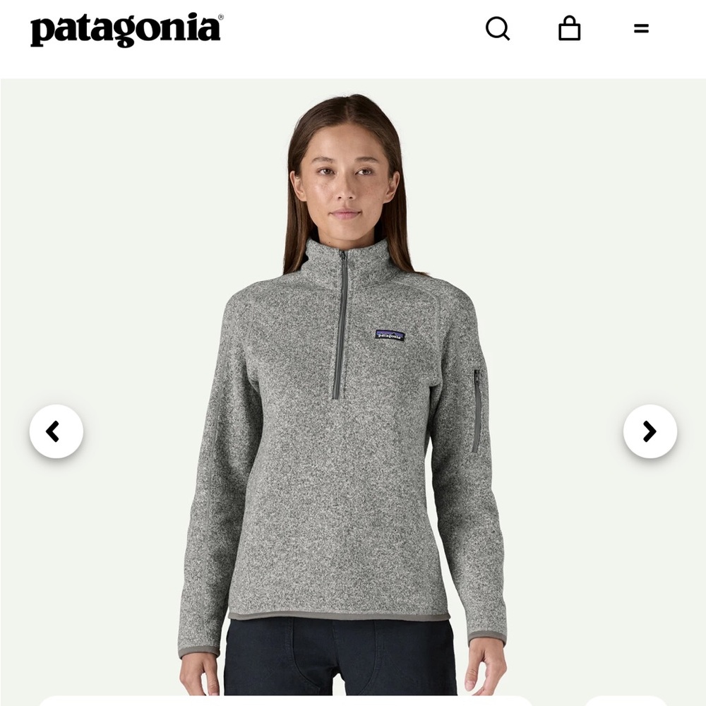 Patagonia Heathered Gray Better Sweater 1/4 Zip